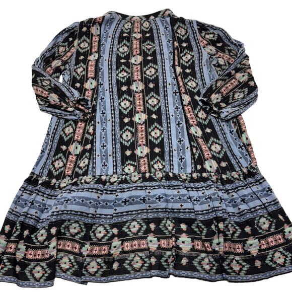 Anthropologie Holding Horses Dress Womens Medium Blue Boho Prairie Winter Moon - Picture 6 of 13